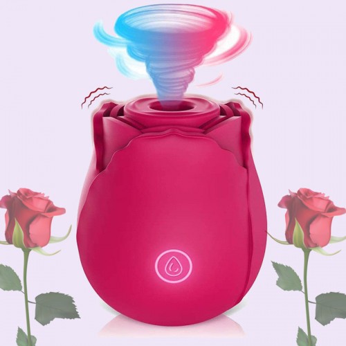 Rose Vibrator Sex Toy, The Rose Adult Sexual Toy With 7 Sucking & 7 Vibrating For Women, Odorless, Baby Pacifier Material